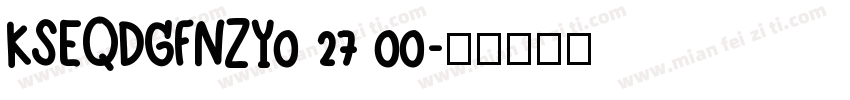 KSEQDGFNZY0 27 00字体转换